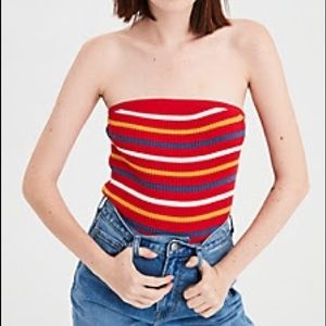 American Eagle red tube top